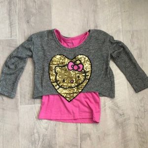 Hello Kitty XS sweater sequin Top